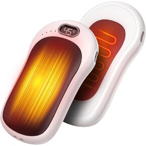 Hand Warmers Rechargeable,Magnetic 2 in 1 Hand Warmers,Single and Double-Side Heating Mode,Adjustable Temperature and Digital Display Hand Warmer 5000mAh,Gifts for Men and Women