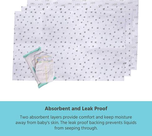 Disney Baby by J.L. Childress Disposable Changing Pads, 24 Pack - Absorbent and Leak-Resistant for Safe Baby Diaper Changing, 26x18 Inch in Saudi Arabia