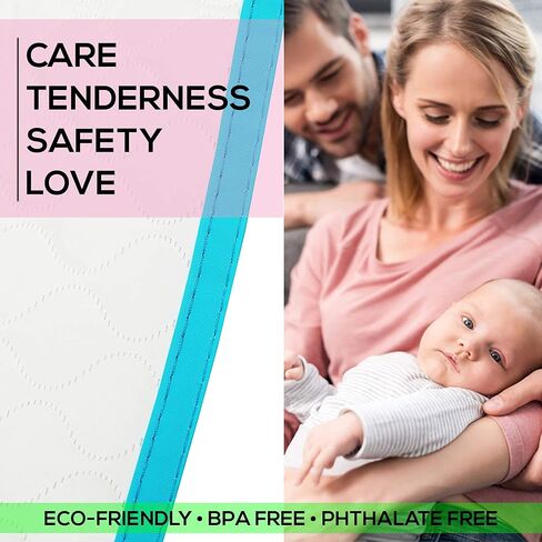 وسادة تغيير الحفاضات - وسادة تغيير الحفاضات مقاس كبير (25.4 سم × 31.5 سم) - وسادة تغيير حفاضات قابلة للحمل ومضادة للماء للفتيات حديثي الولادة - حقيبة تخزين متعددة الوظائف لحصيرة تغيير الحصيرة أثناء السفر in Kuwait