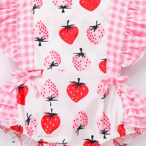 IMEKIS Baby Girl 1st Birthday Outfit Boho Romper Headband Summer Cake Smash Photo Shoot Clothes Set in Kuwait