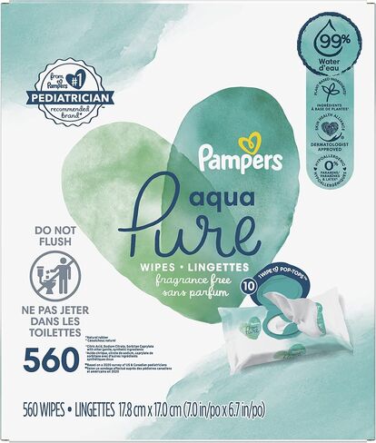 Pampers Aqua Pure Sensitive Baby Wipes 12X Pop-Top 672 Count in Saudi Arabia