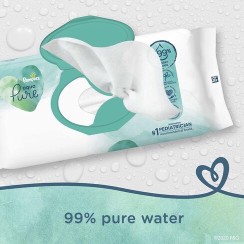 Pampers Aqua Pure Sensitive Baby Wipes 12X Pop-Top 672 Count in Saudi Arabia