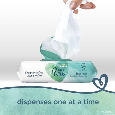 Pampers Aqua Pure Sensitive Baby Wipes 12X Pop-Top 672 Count in Saudi Arabia