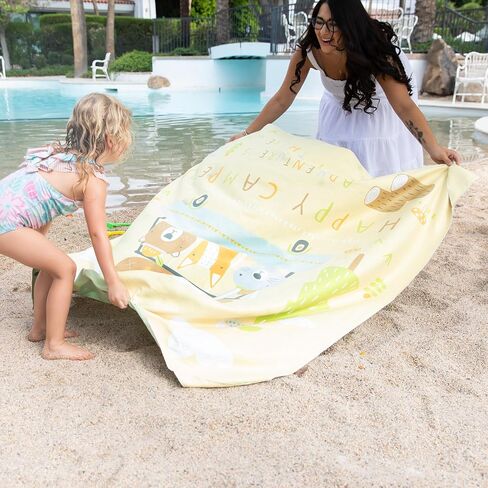Bumkins Throw Blanket Towel, Baby Toddler and Kids, Travel, Beach, Picnic, Outdoor Indoor Play, Soft, Lightweight, Microfiber Resists Sand and Debris, Reversible, 58in x 58in – Hello Kitty in Saudi Arabia