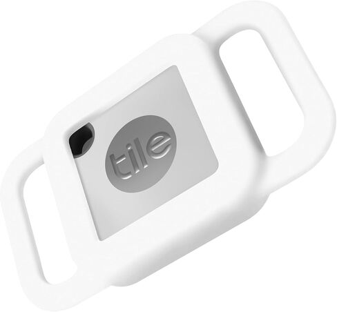 Geiomoo Silicone Case for Tile Mate 2024, Tile Mate 2022, Tile Mate 2020, Cover for Tracker Anti-Scratch, Holder Protect Finder Tag for Dog, Cat, Pets (White) in Saudi Arabia