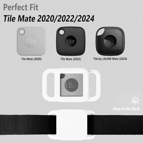 Geiomoo Silicone Case for Tile Mate 2024, Tile Mate 2022, Tile Mate 2020, Cover for Tracker Anti-Scratch, Holder Protect Finder Tag for Dog, Cat, Pets (White) in Saudi Arabia
