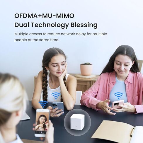 Tenda AX1500 Mesh WiFi 6 System Nova MX3 - يغطي ما يصل إلى 2500 قدم مربع - نظام شبكة WiFi 6 للمنزل بأكمله - موجه شبكة جيجابت لـ 80 جهازًا - شبكة شبكية مزدوجة النطاق - تحل محل جهاز التوجيه اللاسلكي - عبوتان in Kuwait