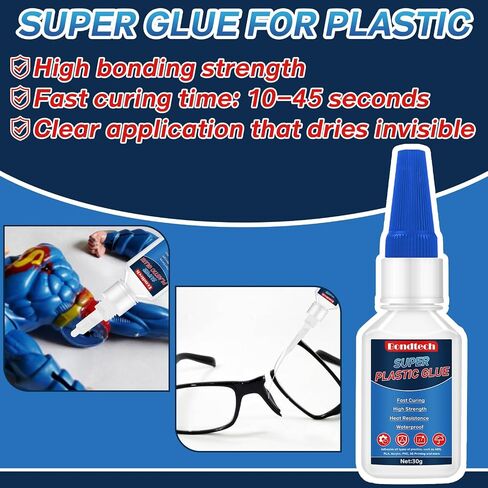 Super Glue 30 g*2, Superglue All Purpose, Instant Glue with Anti-Clog Cap, StronClear Superglue for Plastic, Glass, Ceramic, Metal, Wood, DIY, Precise Repair, Waterproof, Heat-Resistant in Saudi Arabia