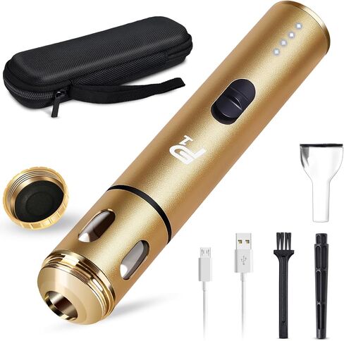 P1 Electric Herb and Spice Grinder. USB Rechargeable, Fast Grinding for Fresh Spices and Dry Flower Buds. Includes Portable Travel bag and Cleaning Brush Travel Set (Golden) in Kuwait