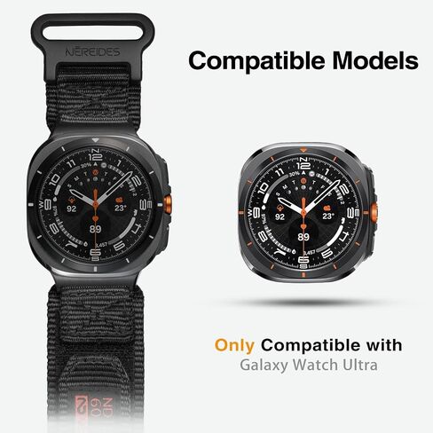 Watch Band Compatible with Samsung Galaxy Watch Ultra 47mm(2024) for Men Women, Rugged Nylon Woven Loop Sports Strap for Samsung Galaxy Watch Ultra Band in Saudi Arabia
