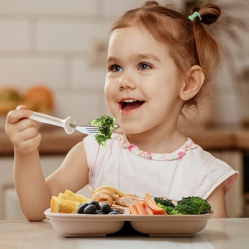 6 Pieces Toddler Utensils, Kids Safe Spoons and Forks, Children Silverware Set with Silicone Handle, 18/8 Stainless Steel, Food-grade Silicone，BPA Free - Dishwasher Safe in Saudi Arabia