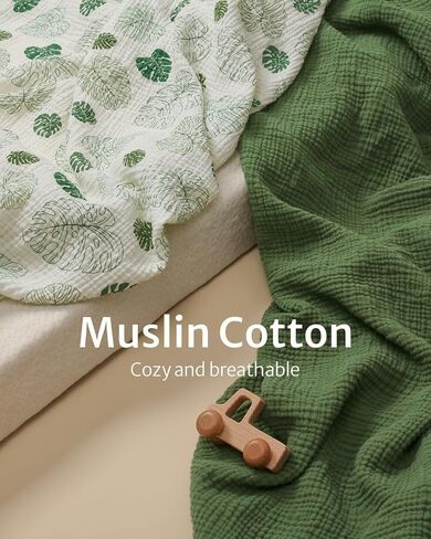 Muslin Changing Pad Cover for Baby Girls Boys, Cotton Natural Comfort Diaper Change Table Pad Covers, Ultra Soft Breathable Boho Changing Pad Sheets, 2Pack (Sunshine & Brown) in Saudi Arabia