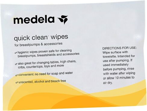 Medela Quick Clean Breast Pump and Accessory Wipes 90ct, 3 Packs of 30 Count, Resealable, Convenient and Hygienic On The Go Cleaning for Tables, Countertops, Chairs, and More in Saudi Arabia