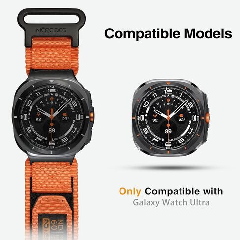 Watch Band Compatible with Samsung Galaxy Watch Ultra 47mm(2024) for Men Women, Rugged Nylon Woven Loop Sports Strap for Samsung Galaxy Watch Ultra Band in Saudi Arabia