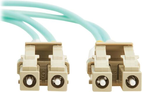 Tripp Lite Eaton Series Fiber Patch Cable, 6 Meters / 19.6 Feet, LC to LC Fiber Optic Cable, 10Gb OM3 Multimode Duplex, 50/125um, Aqua, TAA Compliant, Lifetime Manufacturer's Warranty (N820-06M-TAA) in Saudi Arabia