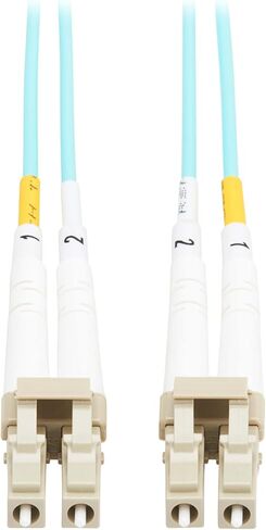 Tripp Lite Eaton Series Fiber Patch Cable, 6 Meters / 19.6 Feet, LC to LC Fiber Optic Cable, 10Gb OM3 Multimode Duplex, 50/125um, Aqua, TAA Compliant, Lifetime Manufacturer's Warranty (N820-06M-TAA) in Saudi Arabia