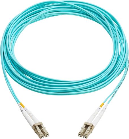 Tripp Lite Eaton Series Fiber Patch Cable, 6 Meters / 19.6 Feet, LC to LC Fiber Optic Cable, 10Gb OM3 Multimode Duplex, 50/125um, Aqua, TAA Compliant, Lifetime Manufacturer's Warranty (N820-06M-TAA) in Saudi Arabia