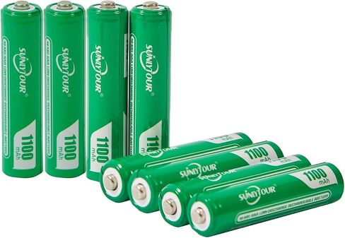 2800mAh Ni-MH AA Battery & 1100mAh Ni-MH AAA Battery with Charger,SUNLYTOUR 4 pcs 2800mAh AA Ni-MH Batteries and 4 pcs 1100mAh AAA Ni-MH Batteries with AAA AA Battery Charger,up to 1200 Cycles in Kuwait