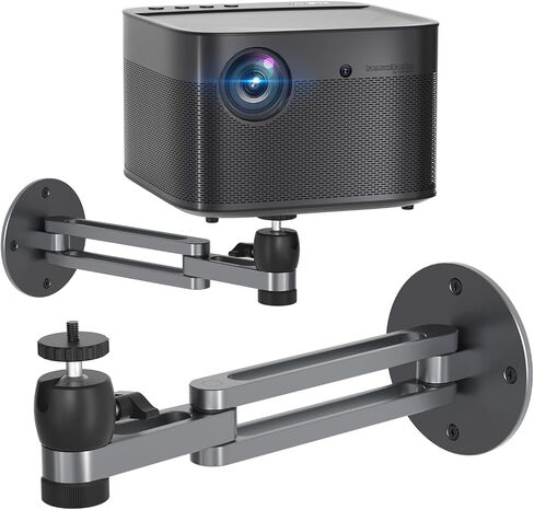 Foldable Projector Wall Mount Universal Adjustable Ceiling Wall Projector Mount Aluminum Alloy Projectors Stand,1/4" and M6 Screw Size (Foldable Wall Mount) in Saudi Arabia