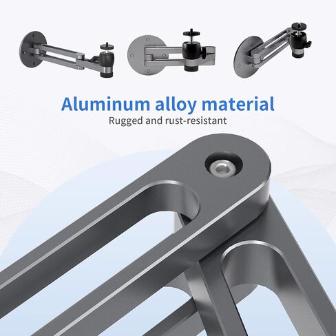Foldable Projector Wall Mount Universal Adjustable Ceiling Wall Projector Mount Aluminum Alloy Projectors Stand,1/4" and M6 Screw Size (Foldable Wall Mount) in Saudi Arabia