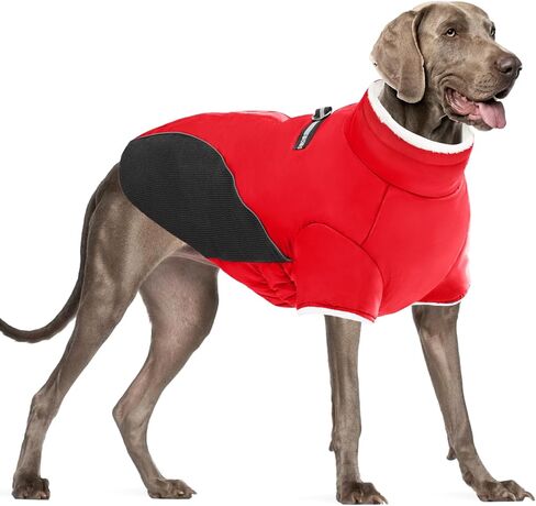Dog Winter Coat Dog Jacket Cold Weather Coats Warm Fleece Lined Dog Clothes Windproof Reflective Turtleneck Dog Snowsuit with Harness Dog Vest Coats for Small Medium Large Dogs Pink M in Saudi Arabia