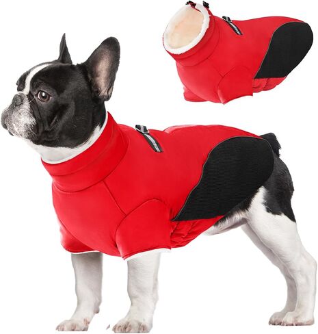 Dog Winter Coat Dog Jacket Cold Weather Coats Warm Fleece Lined Dog Clothes Windproof Reflective Turtleneck Dog Snowsuit with Harness Dog Vest Coats for Small Medium Large Dogs Pink M in Saudi Arabia