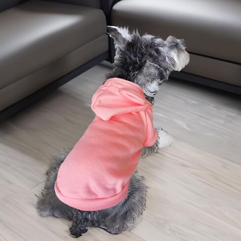 Jecikelon Dog معطف الطقس البارد الملابس الشتوية الدافئة جرو هوديس البلوز للكلاب الصغيرة القطط لينة مقنعين ملابس الحيوانات الأليفة Suéter para Perros (صغير، أصفر) in Saudi Arabia