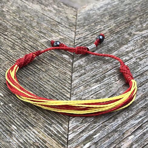 Argentina Soccer Bracelet in Flag Colors Blue, White, Black and Yellow for Men and Women with Hematite Stones in Saudi Arabia