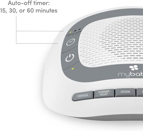 MyBaby SoundSpa White Noise Machine for Babies | 6 Soothing Lullabies for Newborns, Sound Therapy for Travel, Relaxing, Kids, Newborns, Baby Songs, Adjustable Volume, Auto-off Timer, By HoMedics in Saudi Arabia
