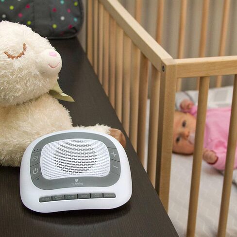 MyBaby SoundSpa White Noise Machine for Babies | 6 Soothing Lullabies for Newborns, Sound Therapy for Travel, Relaxing, Kids, Newborns, Baby Songs, Adjustable Volume, Auto-off Timer, By HoMedics in Saudi Arabia