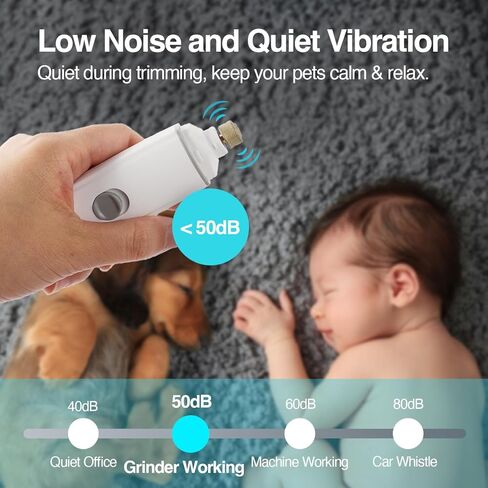 أداة تشذيب أظافر الكلاب الكهربائية الاحترافية من All For PAWS، أداة تشذيب وتنعيم أظافر الحيوانات الأليفة الكهربائية فائقة الهدوء وغير مؤلمة للكلاب الكبيرة والمتوسطة والصغيرة in Kuwait