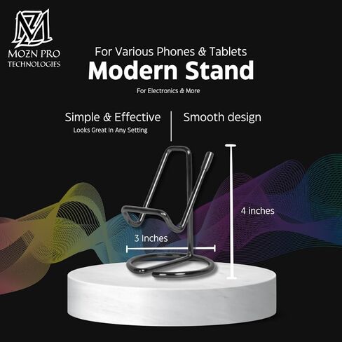 Cell Phone and Tablet Stand | Multi-Device Holder for Desk Office, Work, Business, Fun, and Gaming | Compatible with iPhone, iPad, Samsung Galaxy, and More Tech Phone Holder, Black in Saudi Arabia