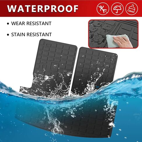 Xipoo Cargo Liner متوافق مع 2020-2023 Ford Explorer بساط صندوق السيارة الخلفي مع حصيرة مسند الظهر وغطاء المقعد الخلفي لملحقات Ford Explorer 2020-2023 (حصيرة صندوق السيارة الخلفي مع بساط مسند الظهر) in Kuwait