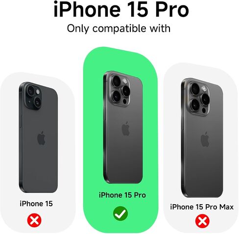 Clip and Go Strap with Zippered Pouch for iPhone 15 Pro Case, Crossbody iPhone Case with Strap Wallet Adjustable Neck Lanyard for iPhone 15 Pro 6.1'' Black in Saudi Arabia