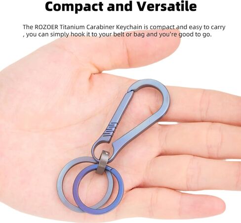 التيتانيوم حلقة تسلق المفاتيح مفتاح حامل التيتانيوم مفتاح كليب مع 2 Keyrings التيتانيوم in Saudi Arabia