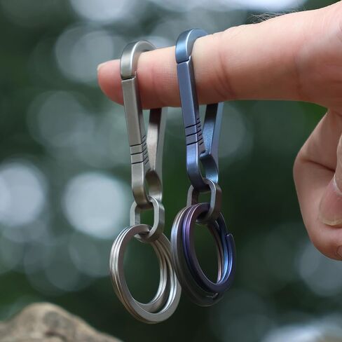 التيتانيوم حلقة تسلق المفاتيح مفتاح حامل التيتانيوم مفتاح كليب مع 2 Keyrings التيتانيوم in Saudi Arabia