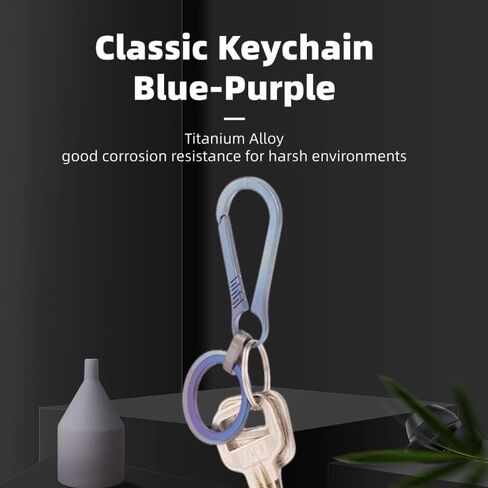 التيتانيوم حلقة تسلق المفاتيح مفتاح حامل التيتانيوم مفتاح كليب مع 2 Keyrings التيتانيوم in Saudi Arabia