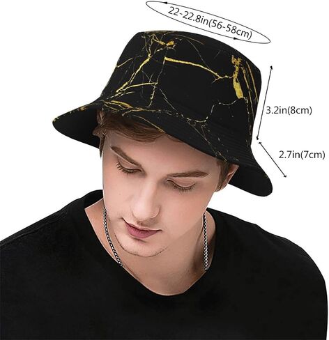 Starry Night Firefly Gothic Butterfly Bucket Hat Summer Packable Fisherman Cap Beach Travel Sun Hat for Unisex Men Women in Saudi Arabia