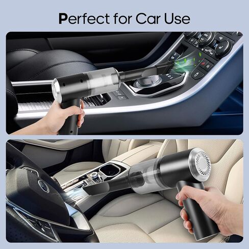 Auloea Mini Car Vacuum Cleaner(4500 pa) Portable Cordless Rechargeable,Tiny Handheld Vacuum, Computer Hand Vacuum for Keyboard and Laptop, Mini Hand Held Vac for Car and Home /V01/White in Saudi Arabia