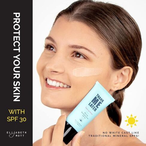 Elizabeth Mott Thank Me Later Face Primer - Mattifying Makeup Base Primer for Shine and Oil Control - Pore Minimizer and Hides Wrinkles and Fine Lines, 30g in Saudi Arabia