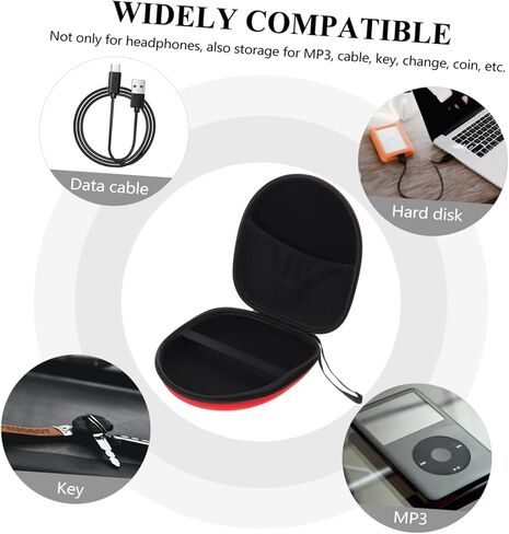 1 قطعة حقيبة تخزين سماعة الرأس سماعات فوق الأذن سماعات رأس سدادة الأذن سماعات صلبة حقيبة حمل سماعة رأس محمولة بسحاب حقيبة سماعة رأس حقيبة إيفا in Kuwait