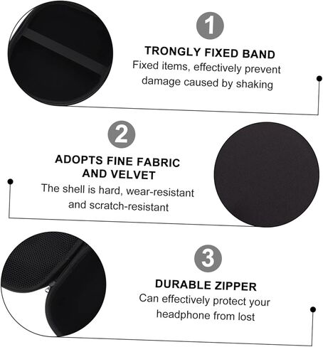 1 قطعة حقيبة تخزين سماعة الرأس سماعات فوق الأذن سماعات رأس سدادة الأذن سماعات صلبة حقيبة حمل سماعة رأس محمولة بسحاب حقيبة سماعة رأس حقيبة إيفا in Kuwait