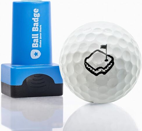 Ball Badge - Golf Ball Stamp, Self-Inking Golf Ball Stamper, Golf Ball Marker, Reusable Golf Ball Marking Tool to Identify Golf Balls, Reusable Ink Stamp for Golf Balls (Green Jacket) in Kuwait