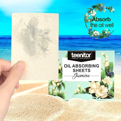 Teenitor 1000 Counts Oil Absorbing Sheets, Oil Blotting Paper, Oil Absorbing Tissues, Face Facial Natural Oil Control Film Blotting for Oily Skin Care Men Women-Jasmine in Saudi Arabia