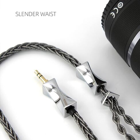 كابل بديل FAAEAL لسماعات Sennheiser HD650 HD660S HD600 HD6XX HD580 HD565 HD545 HD535، سلك سماعة رأس مطور 3.5 مم، 8 جدائل OCC وOFC خط سماعة أذن مطلي بالفضة 4.9 قدم (1.5 متر) (3.5 مم) in Kuwait
