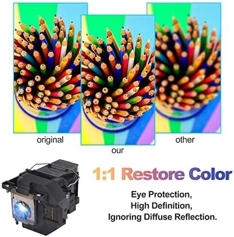 مصباح بروجيكتور بديل لإبسون ELPLP95 EB-2250U /2255U /2265U /5530U /2245U /2155W /5510/2250 /PowerLite 2250U /2255U /5535U /2155W /2265U /5510 /2245U /2065 مصباح بروجيكتور مع مبيت in Kuwait