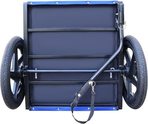 مقطورة دراجة للكلاب، عربة عربة حيوانات أليفة 2 في 1، مقطورة قابلة للطي للدراجات للحيوانات الأليفة مع عجلة هوائية مقاس 16 بوصة، أزرق، 45.7 × 22.8 × 27.6 بوصة in Kuwait