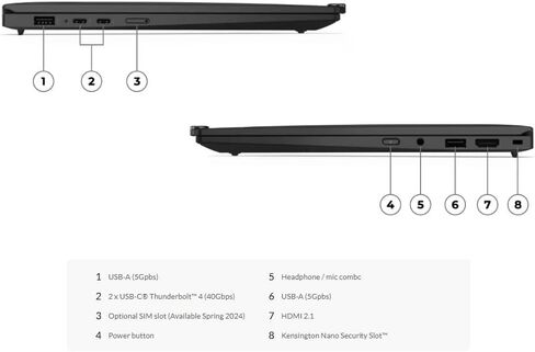 كمبيوتر محمول Lenovo Gen 12 ThinkPad X1 Carbon مع معالج Intel Ultra 7 155U، وشاشة لمس WUXGA 100% sRGB مقاس 14 بوصة، وذاكرة وصول عشوائي سعة 32 جيجابايت بسرعة 6400 ميجاهرتز، ومحرك أقراص SSD بسعة 1 تيرابايت Gen4 Performance، وكاميرا FHD+ IR+ RGB، ونظام التشغ in Saudi Arabia