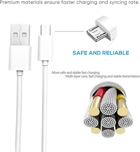 سلك كابل شحن بطول 5 أقدام 9 فولت لـ Arlo Pro Pro2، وArlo Q، وArlo GO، وEssential Spotlight XL/XL 2nd، وWyze Cam Pan v3 v2، وNetvue، وBlink، وYi Home Camera، وOculus go، واستبدال محول شاحن الحائط Kasa Cam in Kuwait