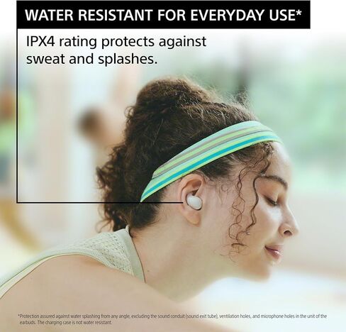 سماعات رأس Sony LinkBuds Fit اللاسلكية تمامًا والمانعة للضوضاء، صغيرة وخفيفة مع دعامات Air Fitting مطورة حديثًا، باللون الأسود in Saudi Arabia